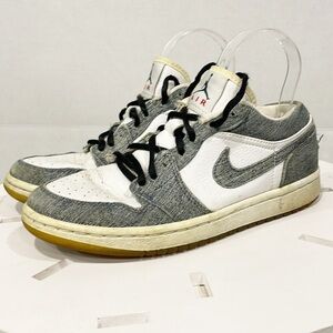 Jordan air 1 Womens Sz 7 Vintage‎ Y2K sneakers Low Top Denim Athletic Shoes